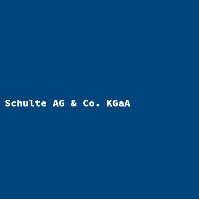 Hersteller: Schulte AG &amp; Co. KGaA