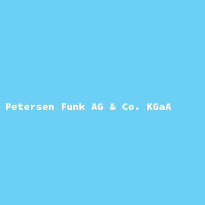 Hersteller: Petersen Funk AG &amp; Co. KGaA