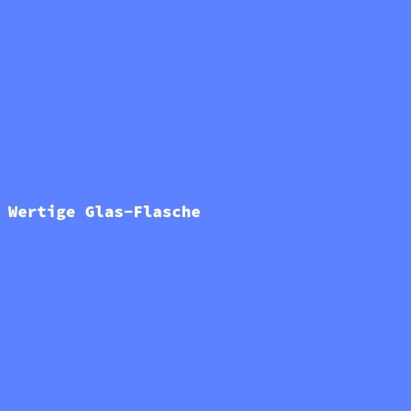 Wertige Glas-Flasche