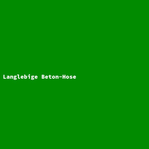 Langlebige Beton-Hose