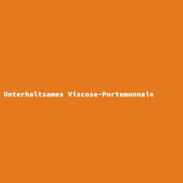 Entertaining Viscose Wallet