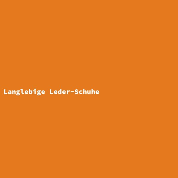 Langlebige Leder-Schuhe