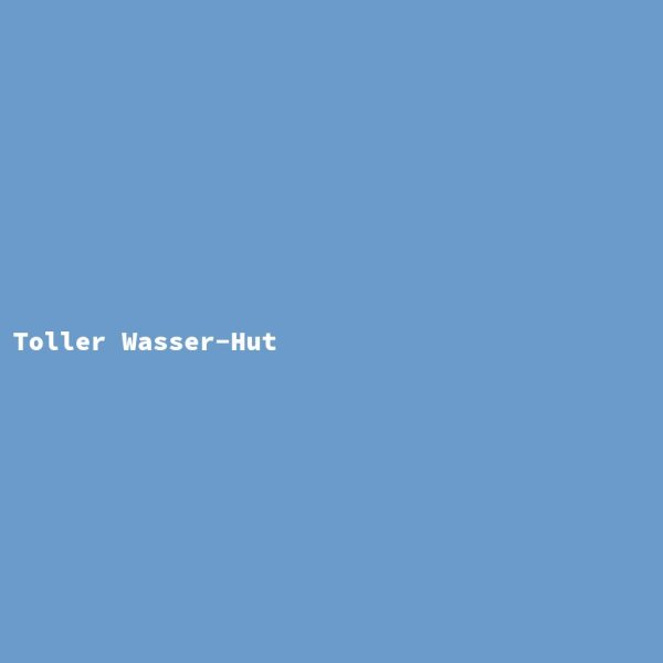 Toller Wasser-Hut