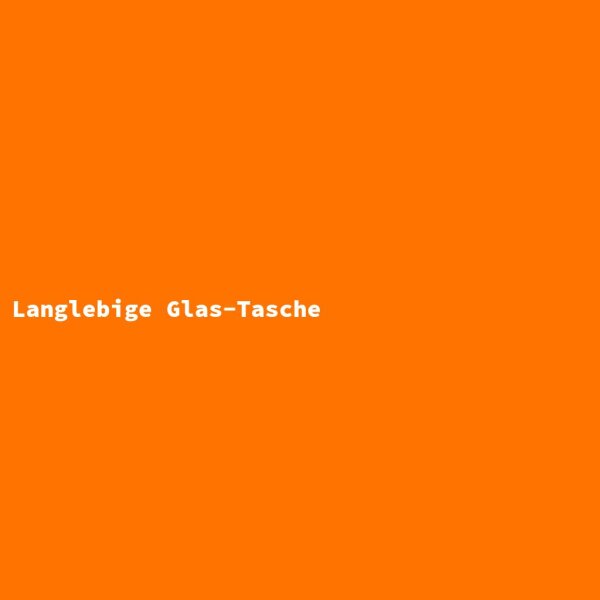 Langlebige Glas-Tasche
