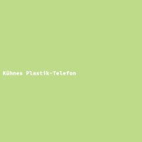 K&uuml;hnes Plastik-Telefon