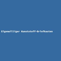 Eigenwilliger Kunststoff-Briefkasten