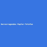 Hervorragendes Papier-Telefon