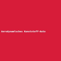 Aerodynamisches Kunststoff-Auto