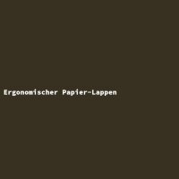 Ergonomischer Papier-Lappen