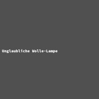 Unglaubliche Wolle-Lampe