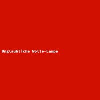 Unglaubliche Wolle-Lampe