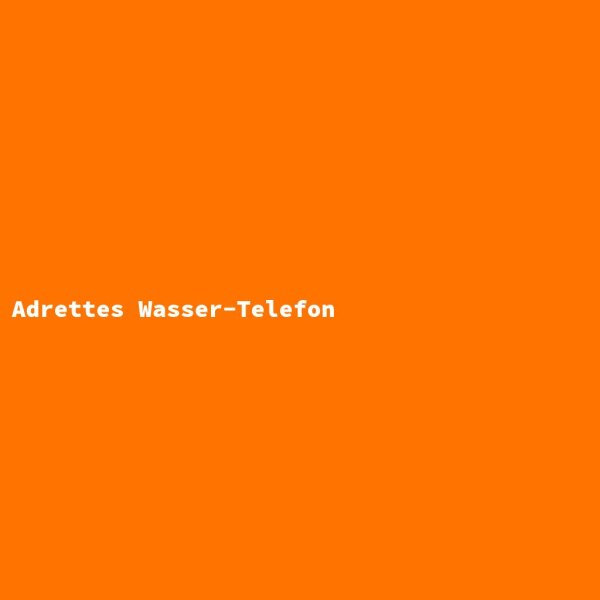 Adrettes Wasser-Telefon
