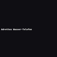 Adrettes Wasser-Telefon