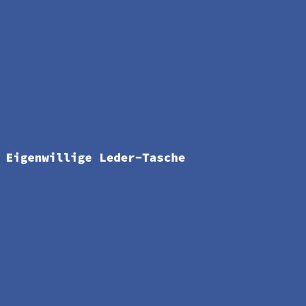 Eigenwillige Leder-Tasche