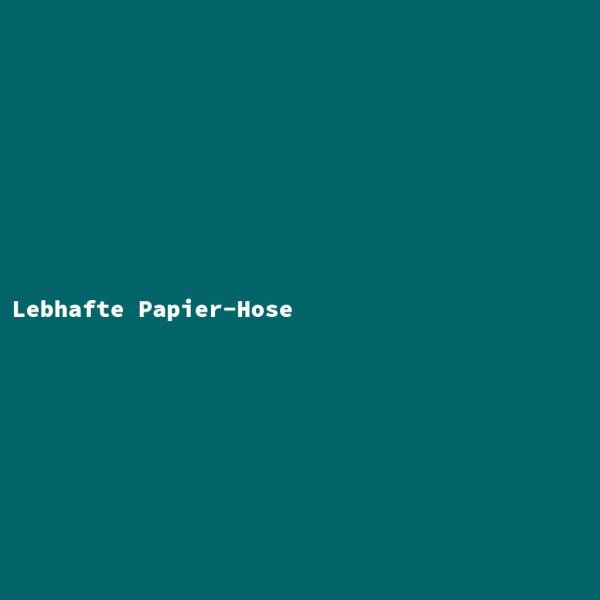 Lebhafte Papier-Hose