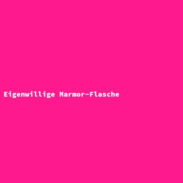 Eigenwillige Marmor-Flasche