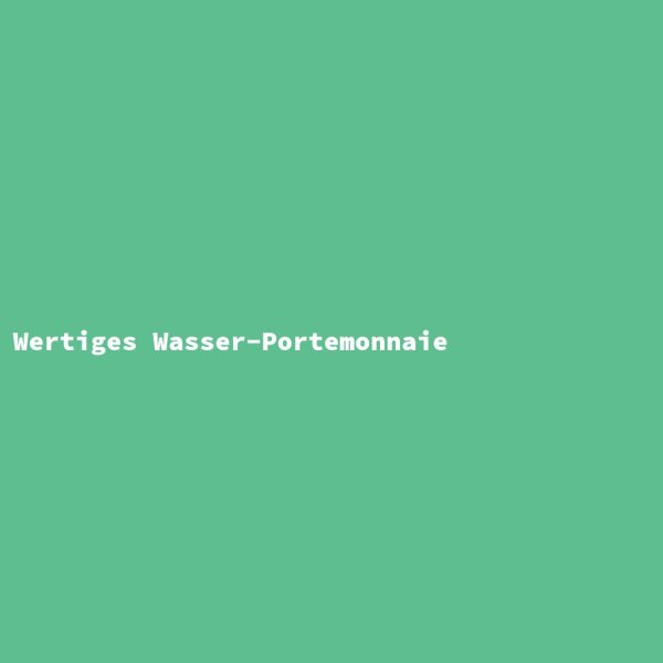 Wertiges Wasser-Portemonnaie