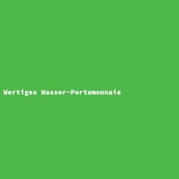 Wertiges Wasser-Portemonnaie