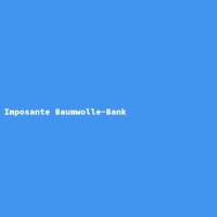 Imposante Baumwolle-Bank