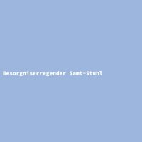 Besorgniserregender Samt-Stuhl