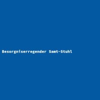 Besorgniserregender Samt-Stuhl