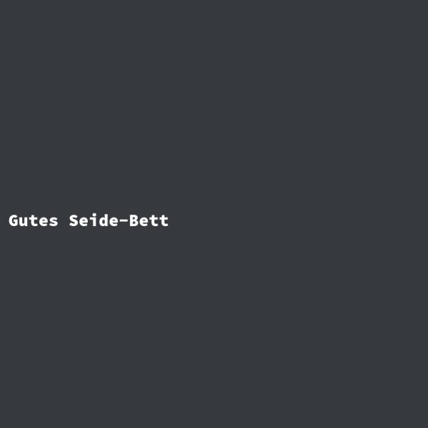 Gutes Seide-Bett