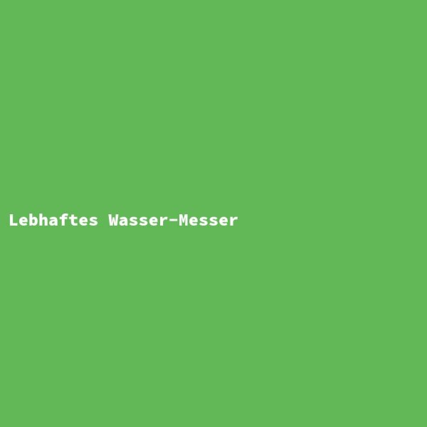 Lebhaftes Wasser-Messer