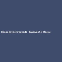 Besorgniserregende Baumwolle-Decke