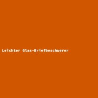 Leichter Glas-Briefbeschwerer