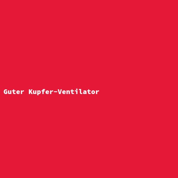 Guter Kupfer-Ventilator