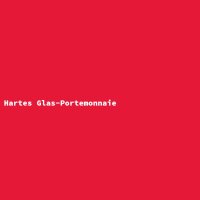Hartes Glas-Portemonnaie