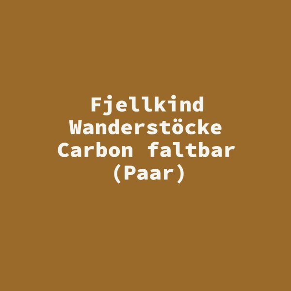 Fjellkind Wanderst&ouml;cke Carbon faltbar (Paar)