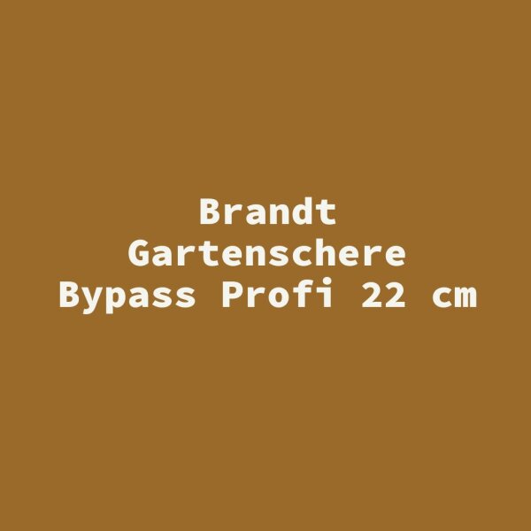 Brandt Gartenschere Bypass Profi 22 cm