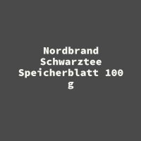 Nordbrand Schwarztee Speicherblatt 100 g