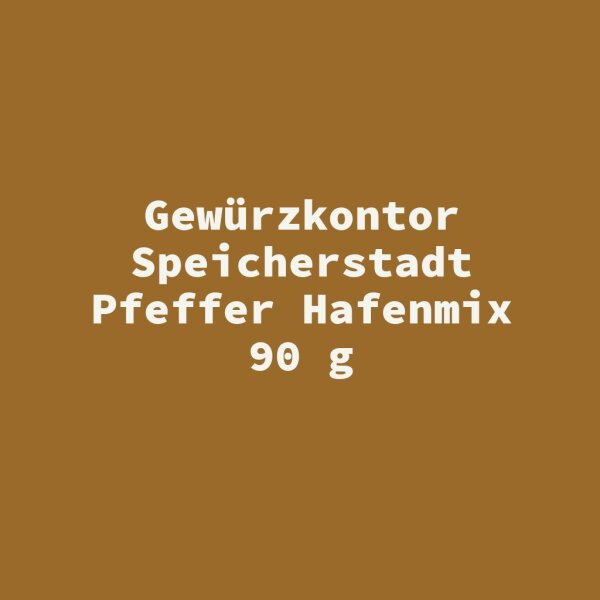 Gew&uuml;rzkontor Speicherstadt Pfeffer Hafenmix 90 g