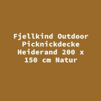 Fjellkind Outdoor Picknickdecke Heiderand 200 x 150 cm Natur
