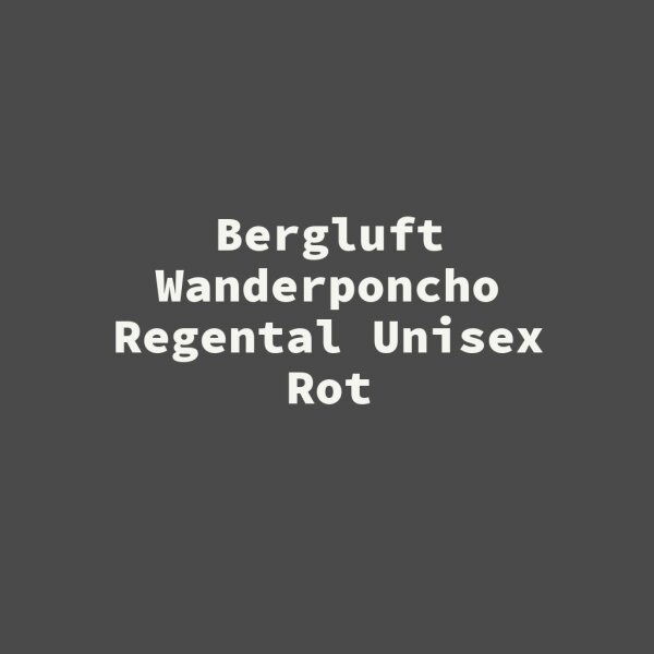 Bergluft Wanderponcho Regental Unisex Rot