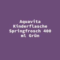 Aquavita Kinderflasche Springfrosch 400 ml Gr&uuml;n