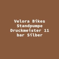 Velora Bikes Standpumpe Druckmeister 11 bar Silber