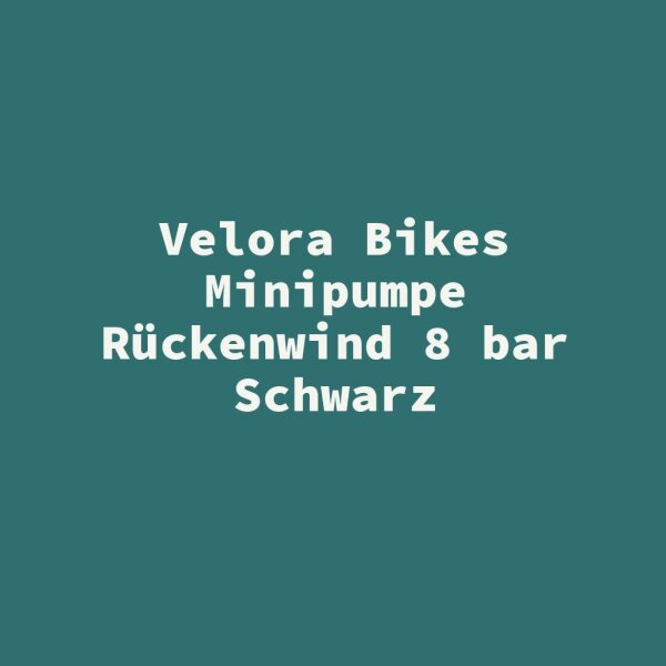 Velora Bikes Minipumpe R&uuml;ckenwind 8 bar Schwarz