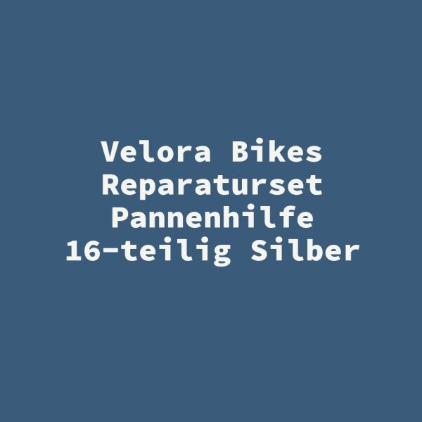 Velora Bikes Reparaturset Pannenhilfe 16-teilig Silber