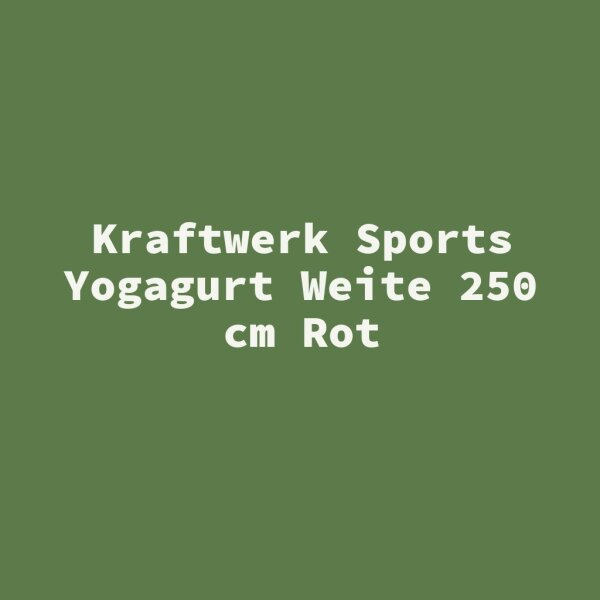 Kraftwerk Sports Yogagurt Weite 250 cm Rot