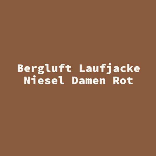 Bergluft Laufjacke Niesel Damen Rot