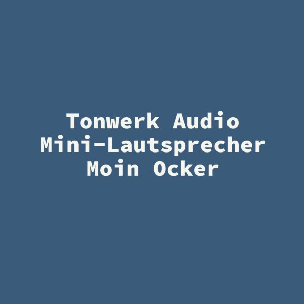 Tonwerk Audio Mini-Lautsprecher Moin Ocker