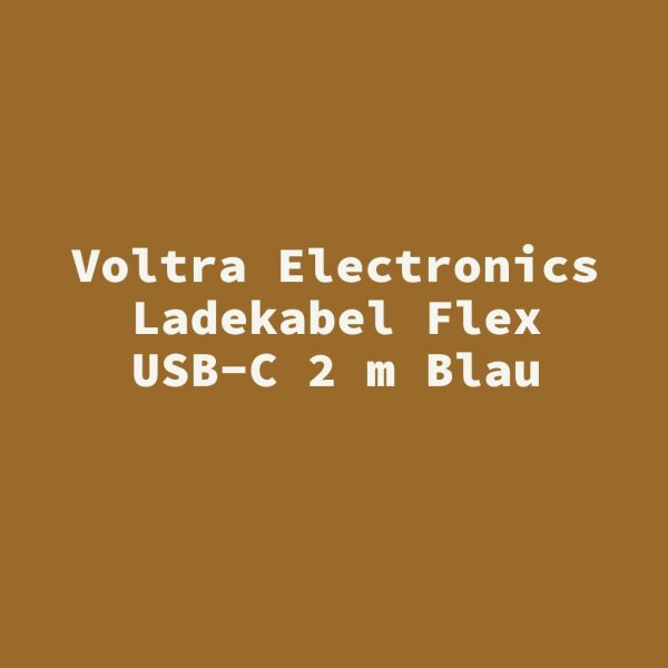 Voltra Electronics Ladekabel Flex USB-C 2 m Blau