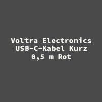 Voltra Electronics USB-C-Kabel Kurz 0,5 m Rot