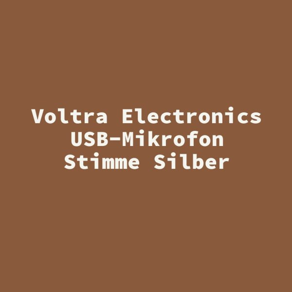 Voltra Electronics USB-Mikrofon Stimme Silber