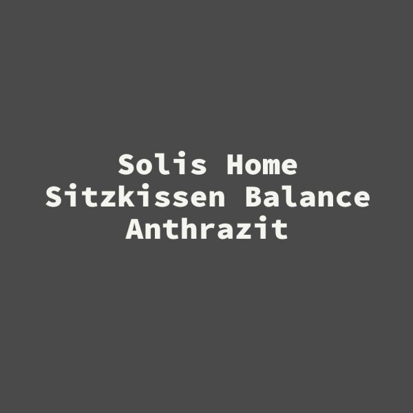 Solis Home Sitzkissen Balance Anthrazit