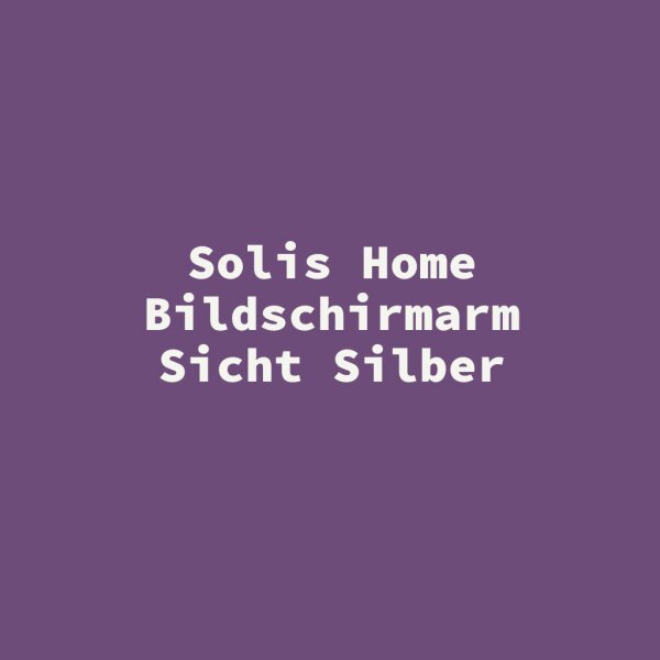 Solis Home Bildschirmarm Sicht Silber