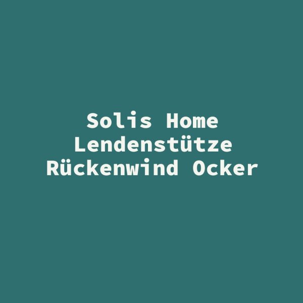 Solis Home Lendenst&uuml;tze R&uuml;ckenwind Ocker